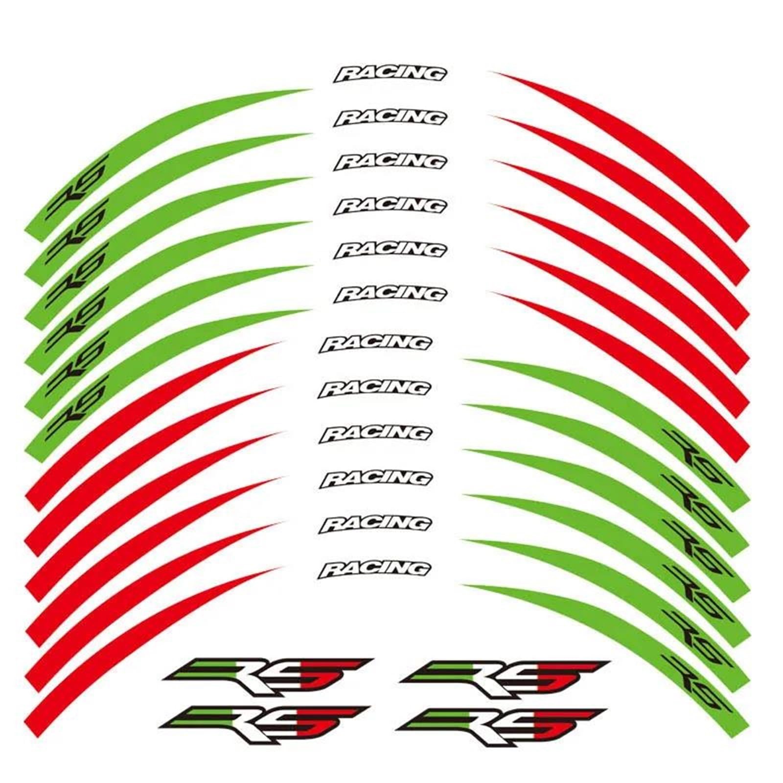 12 Strips Motorcycle Reflective Decals Wheels Moto Rim Stickers for Aprilia RS Rs125 Rs 125(Color17)