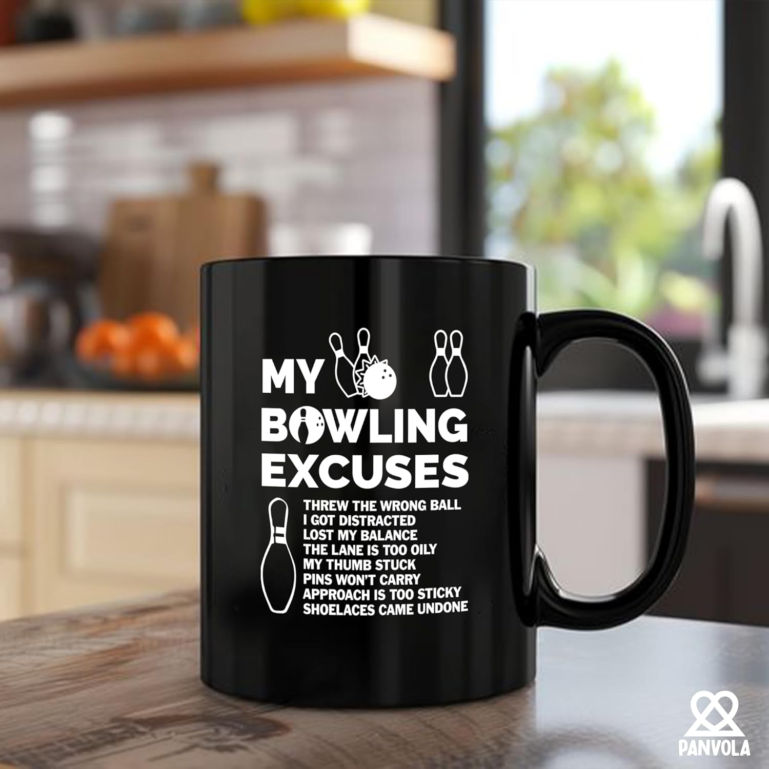 My Bowling Excuses Bowling Gifts for Men Women Coach Bowling Balls and Pins Funny Sports Player Dad Boyfriend From Wife Girlfriend Ceramic Mug 11 oz White (Black, 11 oz) - Image 6