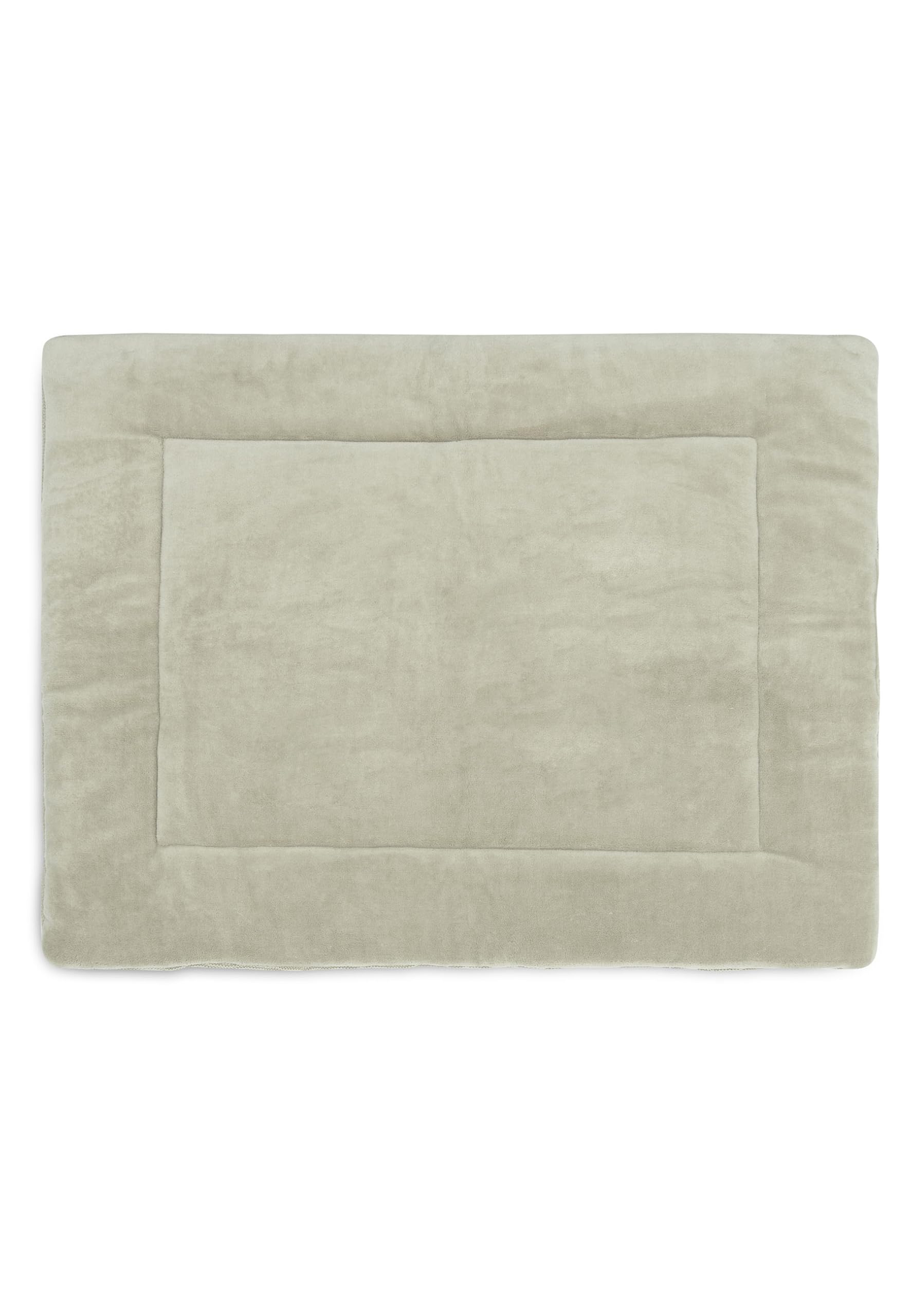 Jollein Krabbeldecke für Baby - Basic Knit, Olive Green - Laufgittereinlage - 75x95 cm - Strickmuster mit Fleece - Spieldecke Baby - Olivgrün