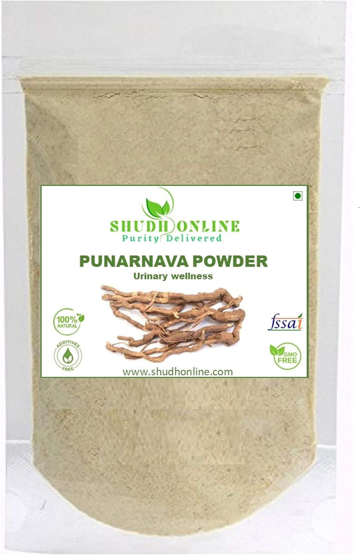 Shudh Online Punarnava root powder, Boerhavia Diffusa (100 grams) - Good Health and Healthy Appetite