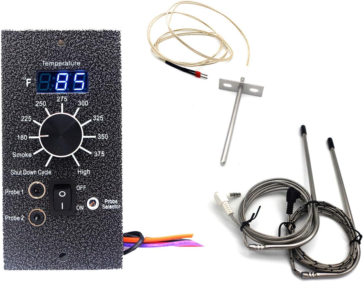 Unifit Digital Temperature Control Panel Kit Replacement Parts for Traeger Pro 20/22/34 Series Wood Pellet Smoker Grills, Including RTD Temperature Probe Sensor and Meat Probe