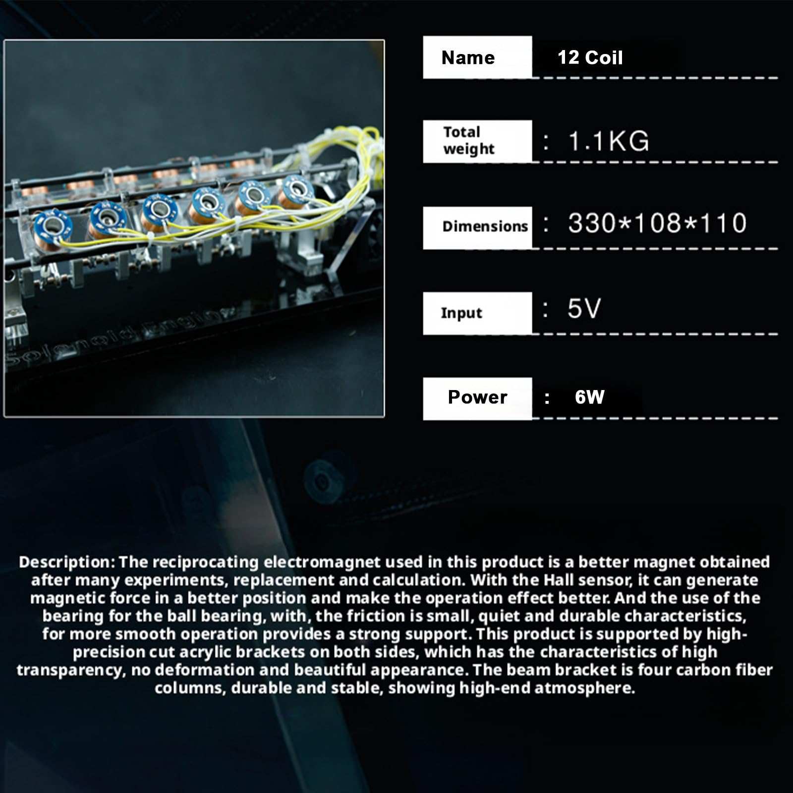 Model silnika elektromagnetycznego cewki – silnik w kształcie litery V ze światłami LED, zintegrowany obwód doładowania do zaawansowanych technologicznie eksperymentów fizycznych i uprawy