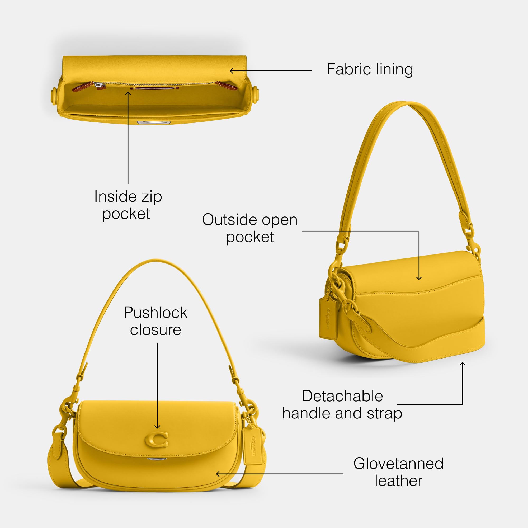Coach Emmy Saddle Bag 23, Canary | B2B Liquidation