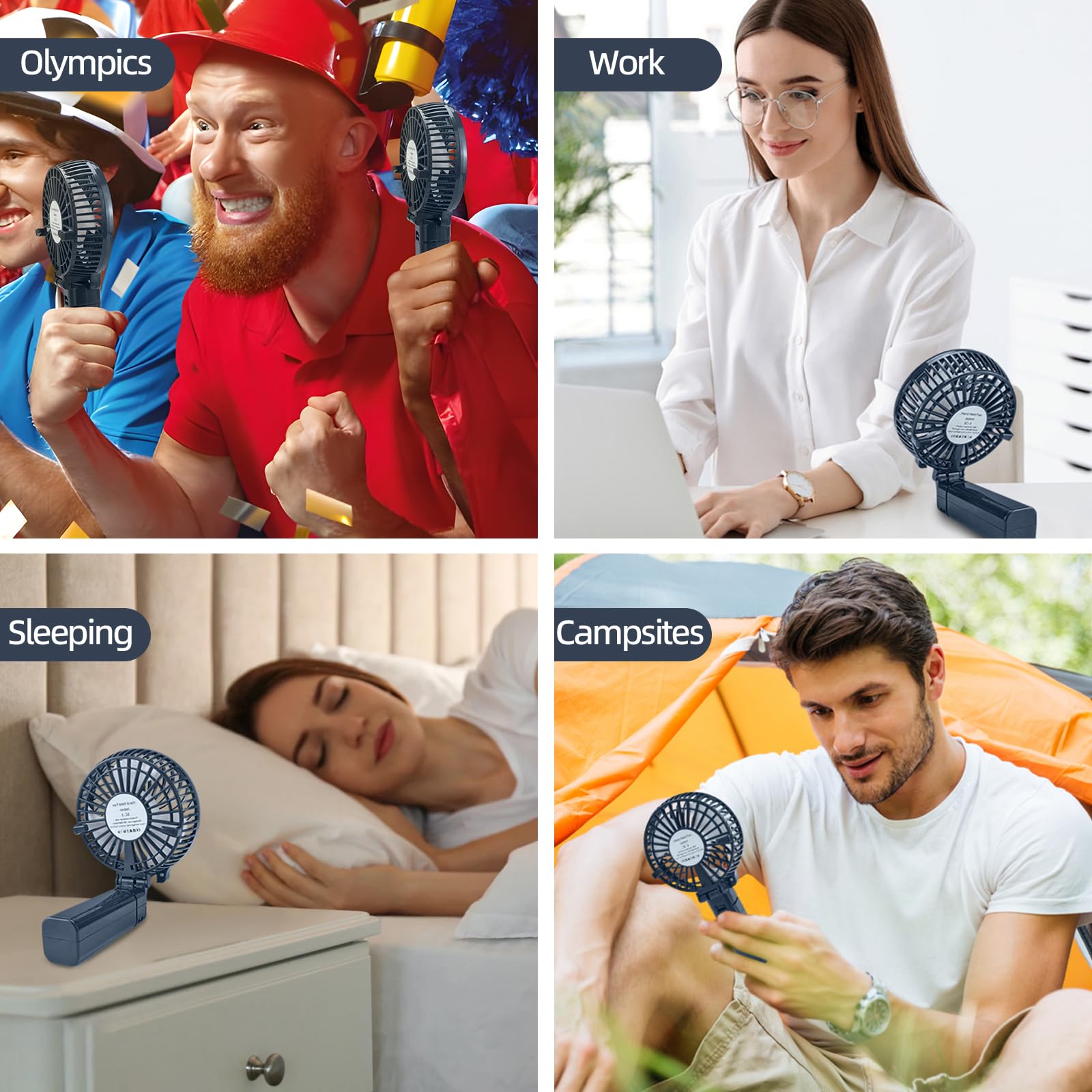 Homirty Mini Ventilateur Portable USB Rechargeable, Pliable et Silencieux pour Intérieur, Bureau, Camping, Maison, École, Voyage (Bleu Homirty Mini Ventilateur Portable USB Rechargeable, Pliable et Silencieux pour Intérieur, Bureau, Camping, Maison, École, Voyage (Bleu
