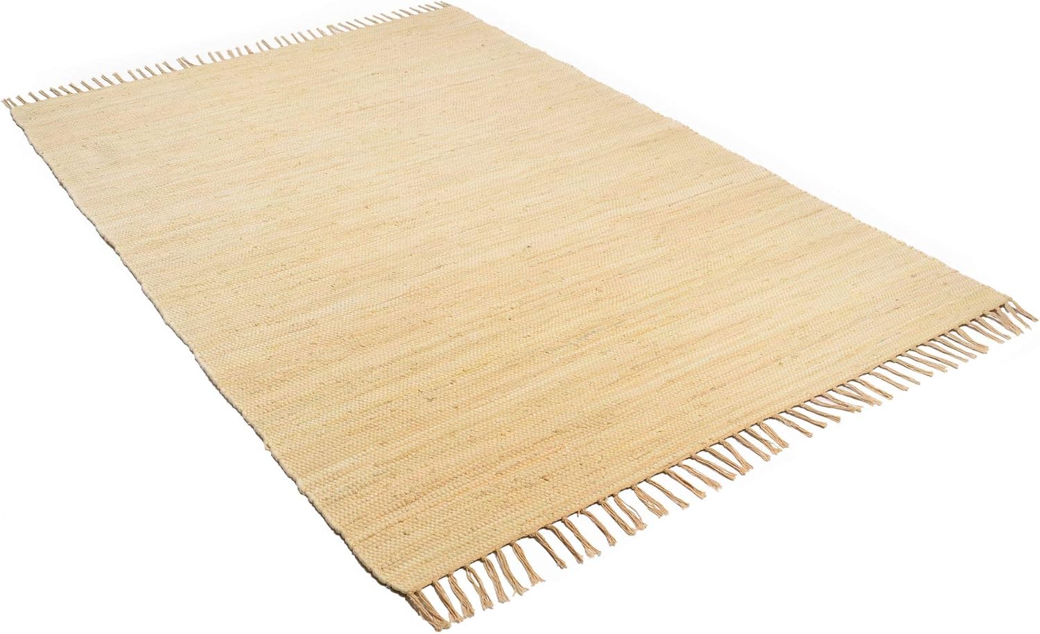 Theko Happy Cotton Rug 100% Cotton 100_Natural Rectangular 60 x 120 cm Natural, 60 x 120 cm (Rectangular) - Image 3