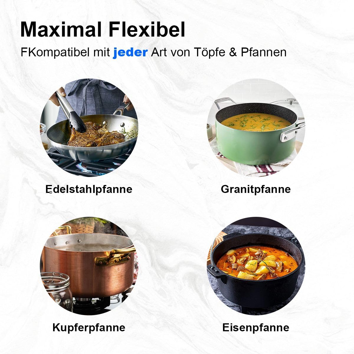Gaskochfeld 2 flammig 30cm mit Automatischer Flammenschutz, Erdgas und Propangas, 2400 W/1800 W, 220-240V