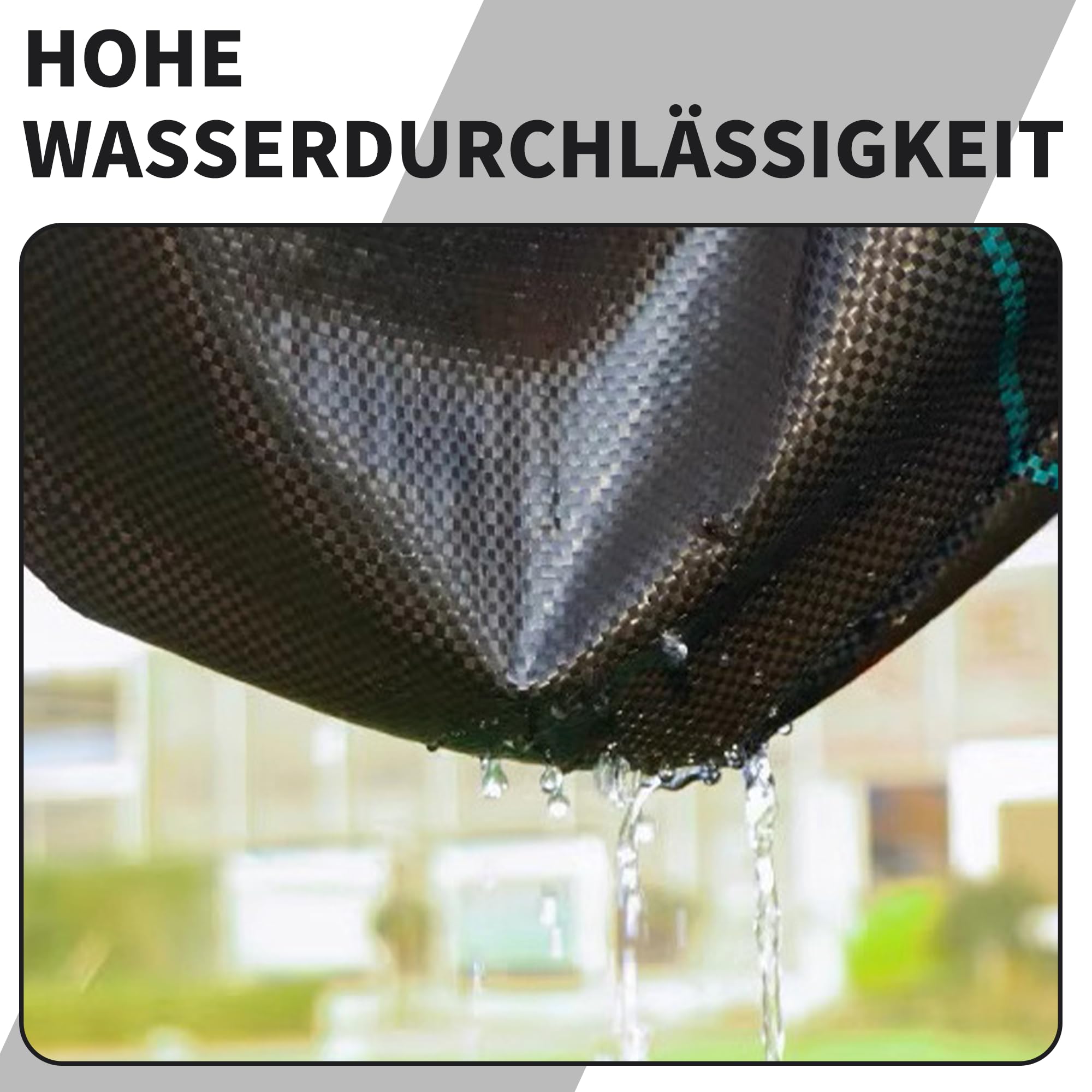 Nisorpa 200m² Unkrautfolie, 90 g/m² Unkrautvlies Wasserdurchlässig und Reißfestes, Anti-Unkrautgewebe mit Hohe UV-Stabilisierung, Unkrautschutzgewebe für Garten（2x100m）