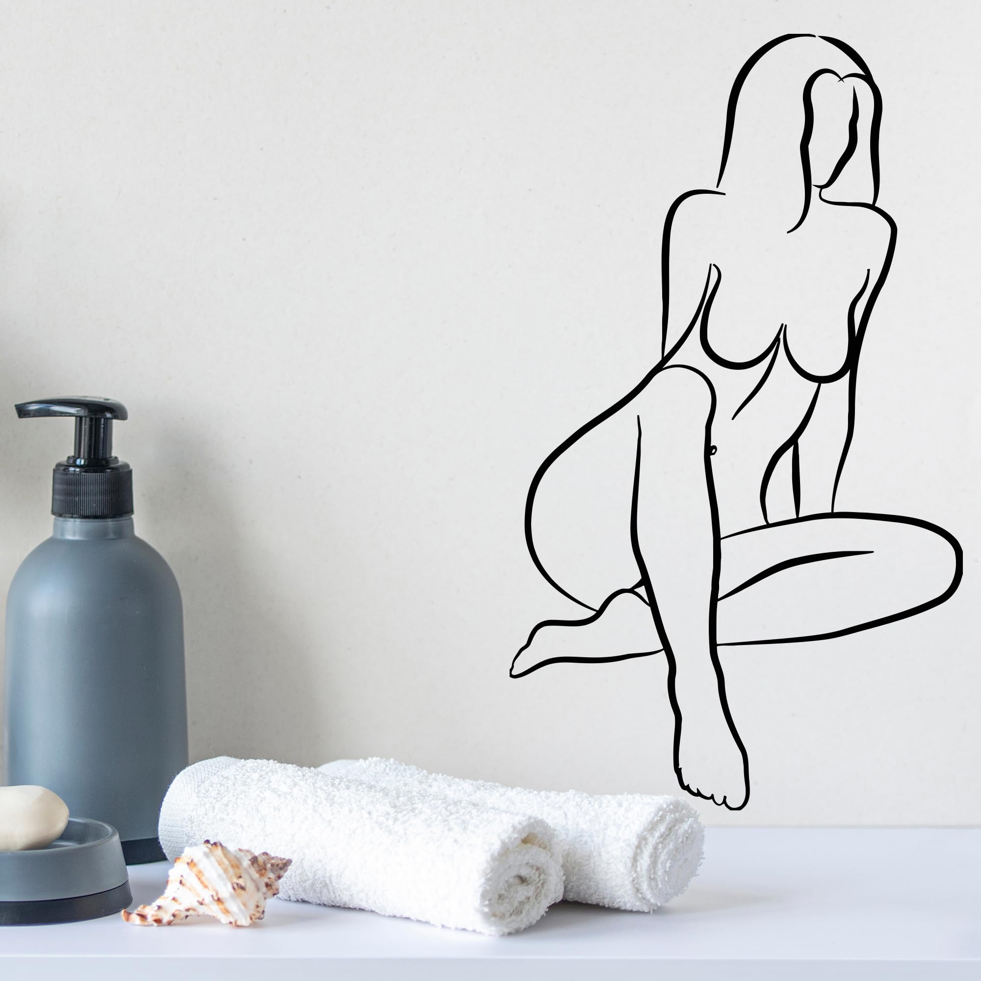 Vinyl Wall Decal Abstract Naked Girl Sexy Woman Body Stickers (3923ig)