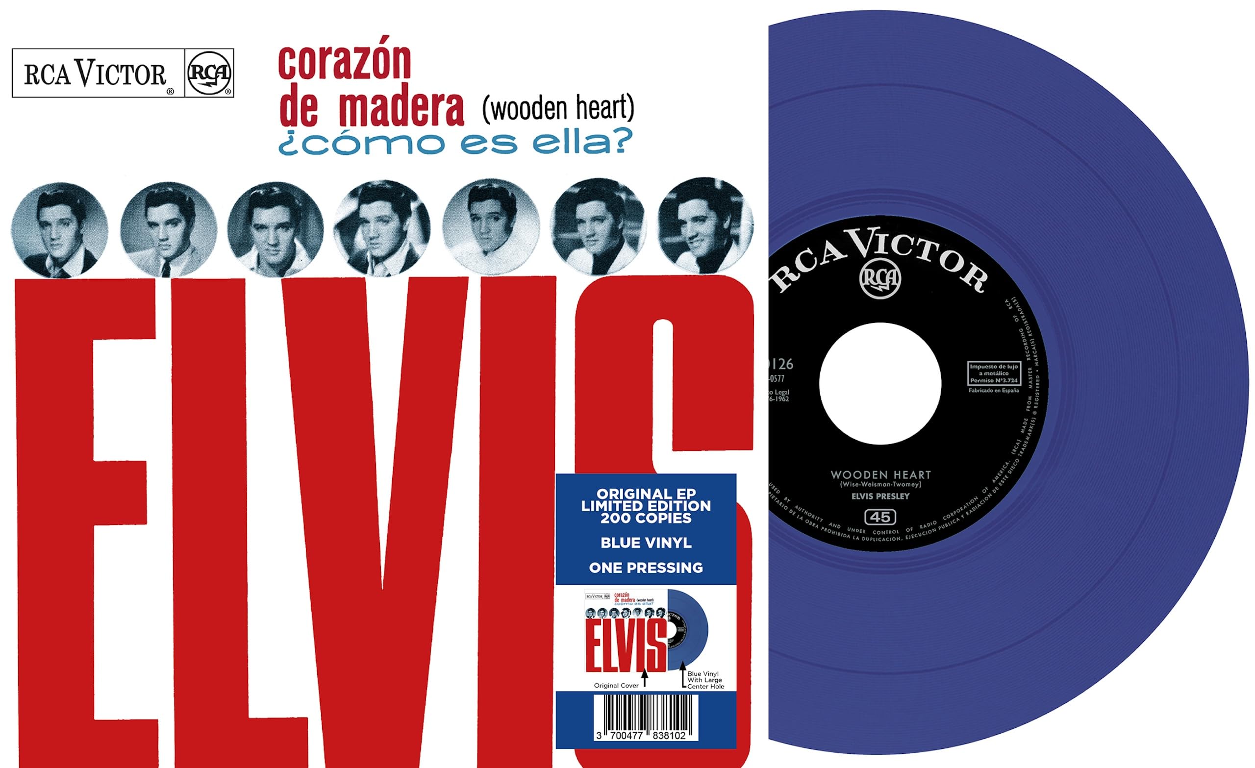 CORAZÓN DE MADERA (BLUE VINYL) [7" VINYL]