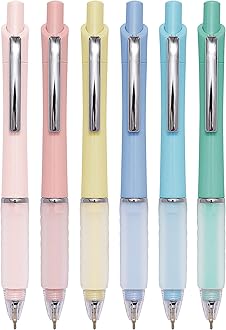Aisibeiger Ball Point Pen Black Ink Ballpoint Pens with Super Soft Grip Medium Point 1.0mm Office Pens (6 pack)