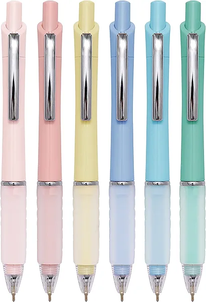 Aisibeiger Ball Point Pen Black Ink Ballpoint Pens with Super Soft Grip Medium Point 1.0mm Office Pens (6 pack)