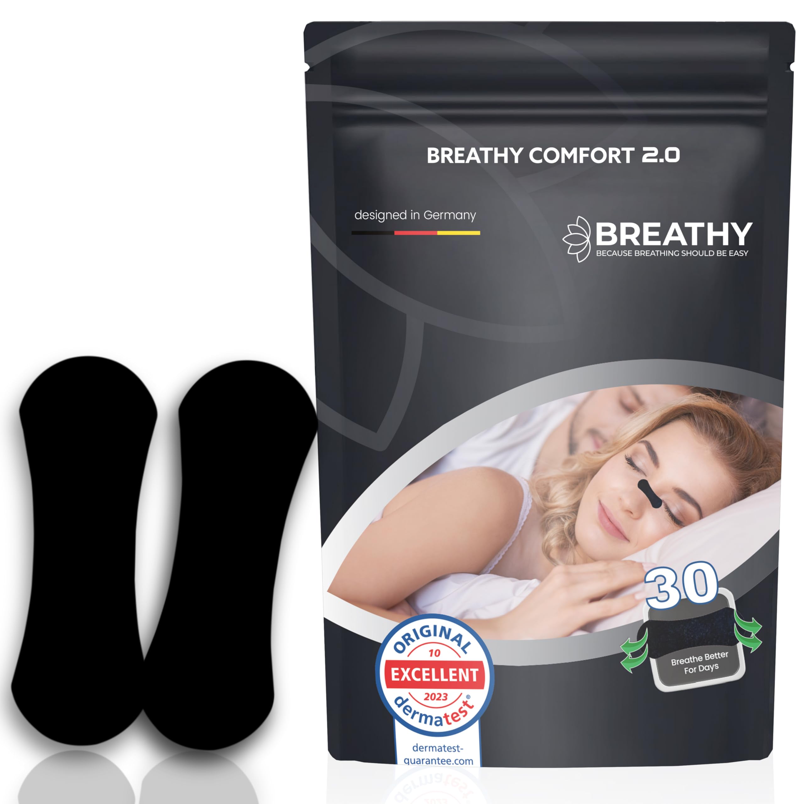 30 Napify Nose plasters snoring Snore Stopper New Shape (Anti snoring Nose Plaster Better Breathing) Nose Strips Against snoring Nose Strips