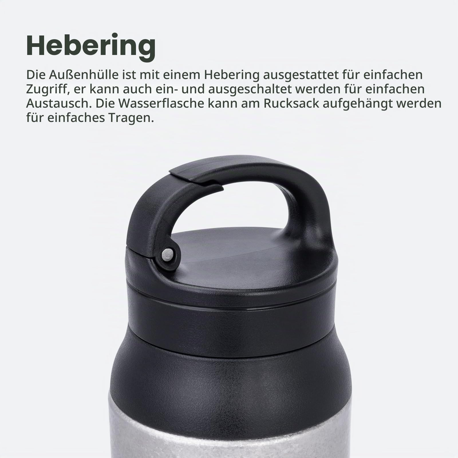 iBasingo 600ml Titan Vakuumflasche Doppelwandige Isolierte Flasche Tragbare Wiederverwendbare Reise Halten Heißes & Kaltes Wasser Kaffee Tee Becher Ti3010D