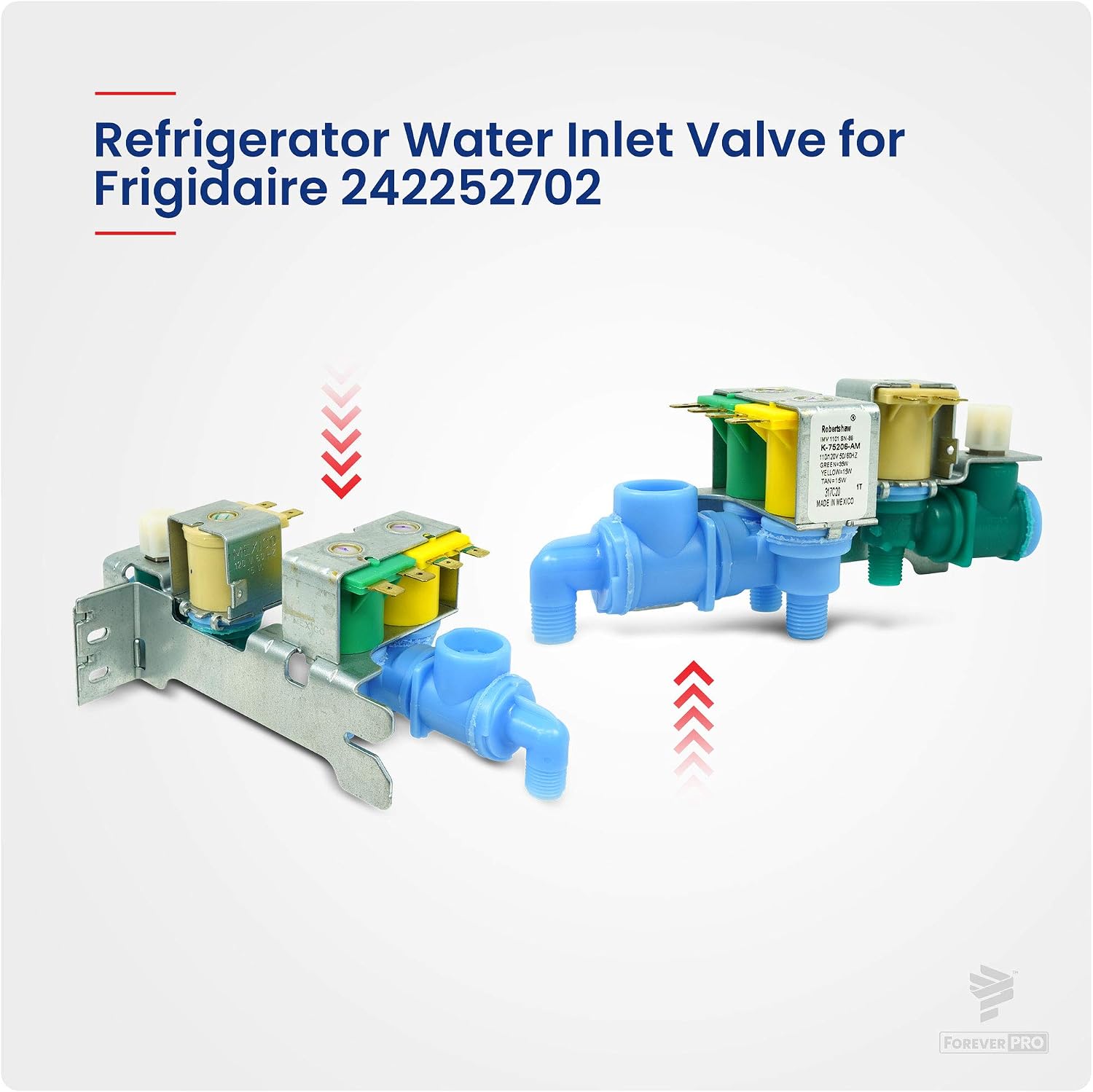 Direct Replacement for Frigidaire 242252702 Refrigerator Water Valve 241734301 241734302 240531101 240321801