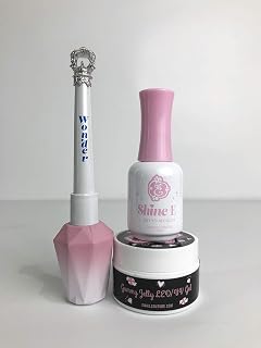 Exclusive Nail Couture Wonder Gel Original, Gummy Jelly LED/UV Gel, Shine E Top Coat Combo Set