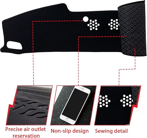 Miniatura 2 de INUBOXES Tapete antideslizante para tablero de instrumentos compatible con Hyundai Palisade 2020 2021 2022 (sin HUD)