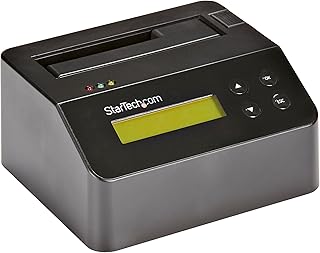 StarTech.com Single Bay Hard Drive Eraser, Standalone HDD/SSD Sanitizer, USB 3.0 to SATA II (3 Gbps), 9 Erase Modes, LCD Display, Secure Erase, Hard Disk Sanitizer, DB-9 Printer Port, TAA (SDOCK1EU3P)