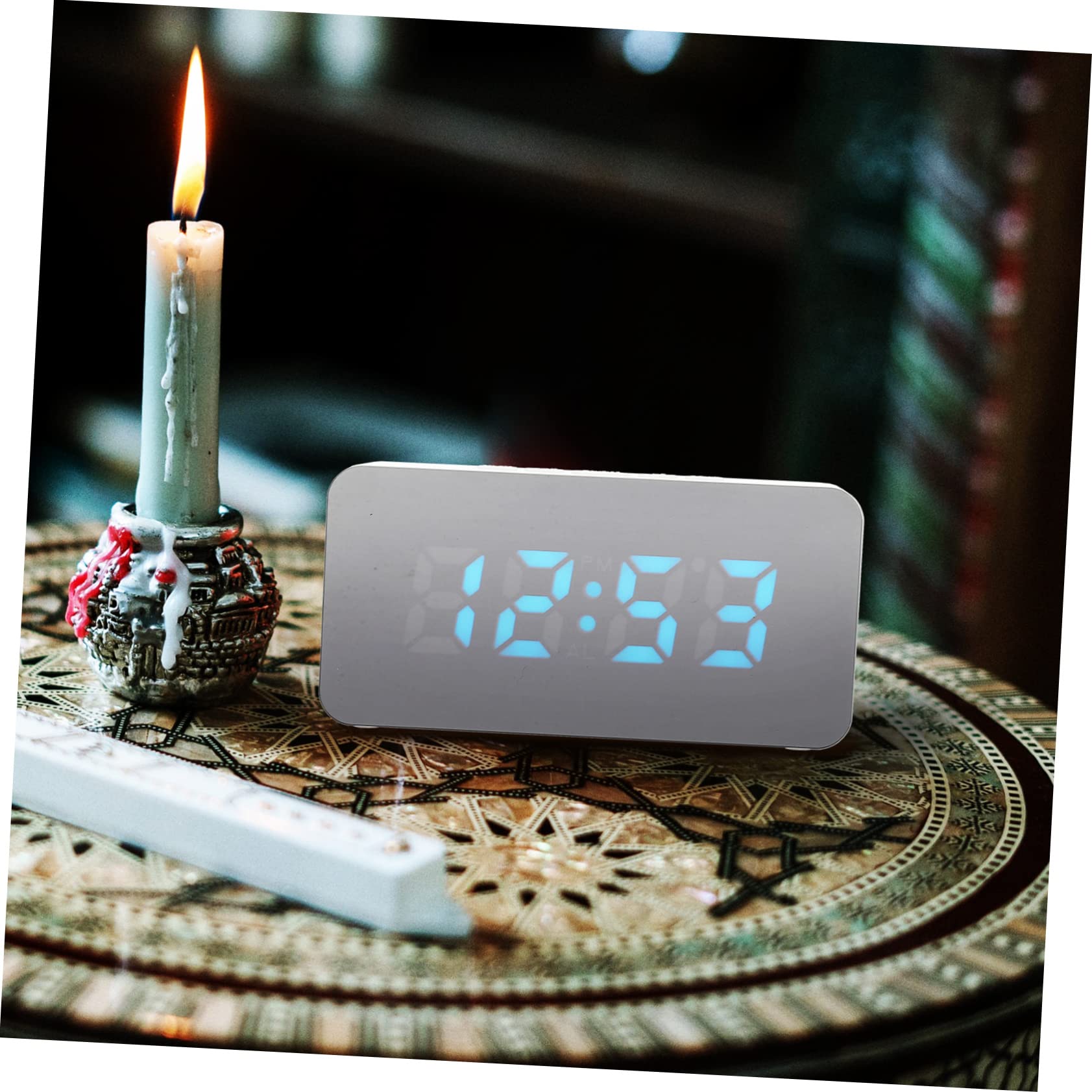 ABOOFAN LED Digitaluhr Wecker für Zuhause mit Großem Zahlenanzeige Weiß