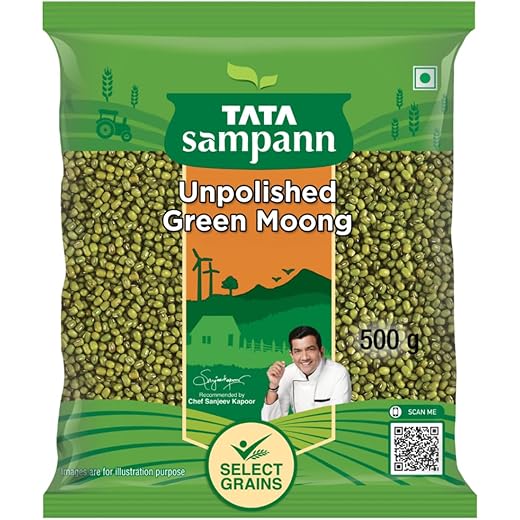 Tata Sampann Green Moong Dal Whole 500gm
