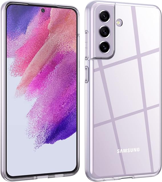 Kiewhay Compatible with Samsung Galaxy S21 FE 5G Case 6.4'', [Anti-Yellow] [Ultra Slim] [Crystal Clear] [Drop Protection] Soft Silicone TPU Protective Cover for Samsung Galaxy S21 FE 5G - Transparent