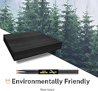 Vista 7 de Donner Baquetas 5A, baquetas clásicas de madera de arce negro con bolsa de almacenamiento, 2 pares