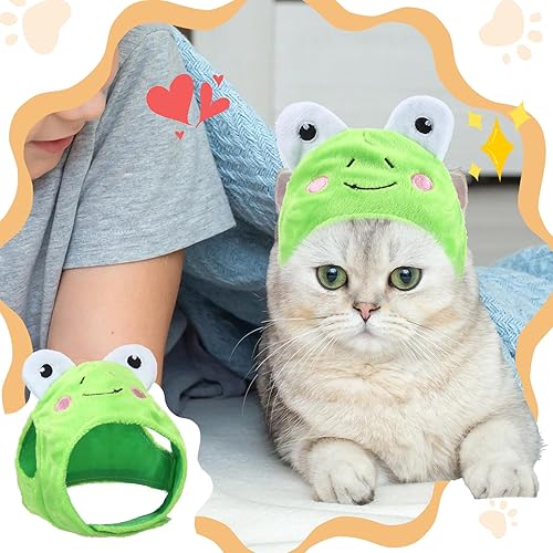 Miniatura 5 de Weewooday Sombrero de gato de 5 piezas para disfraz de conejo, sombrero con orejas, divertido sombrero de plátano y piña, sombrero de gato para