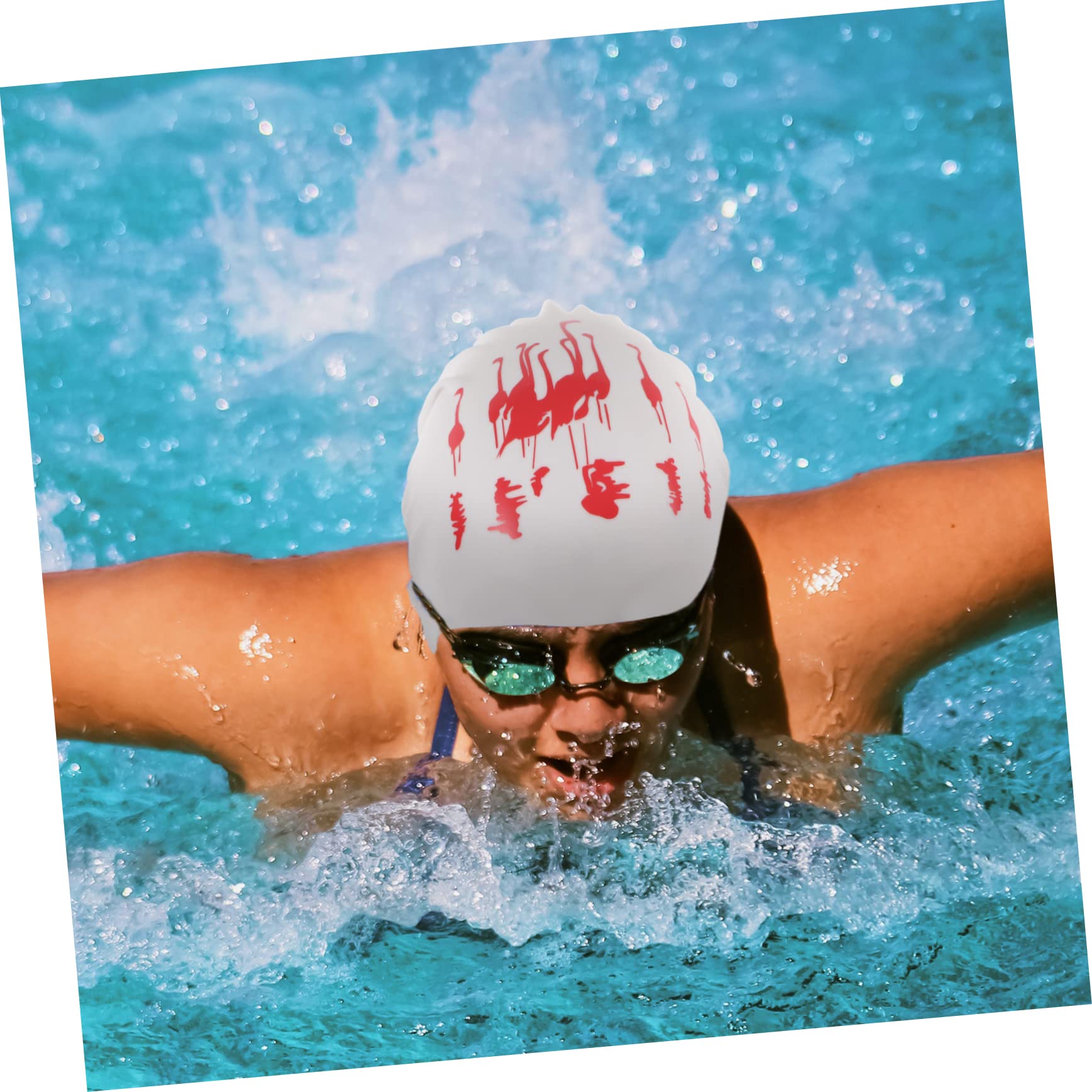 VANZACK 10pièces Bonnet De Natation Silicone Étanche De Caps Renard pour Et Femmes Accessoire De Natation Confortable Et pour Piscine
