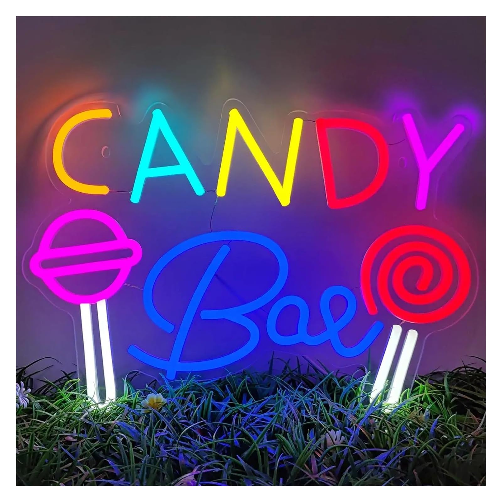 XENITE Luces Art Decoration Christmas Letrero De Neón Candy Bar Luz LED Regulable Para Arte De La Pared Decoración Alimentado Por USB Para Dormitorio Fiesta En Casa Cumpleaños 39.87cm×28.45cm
