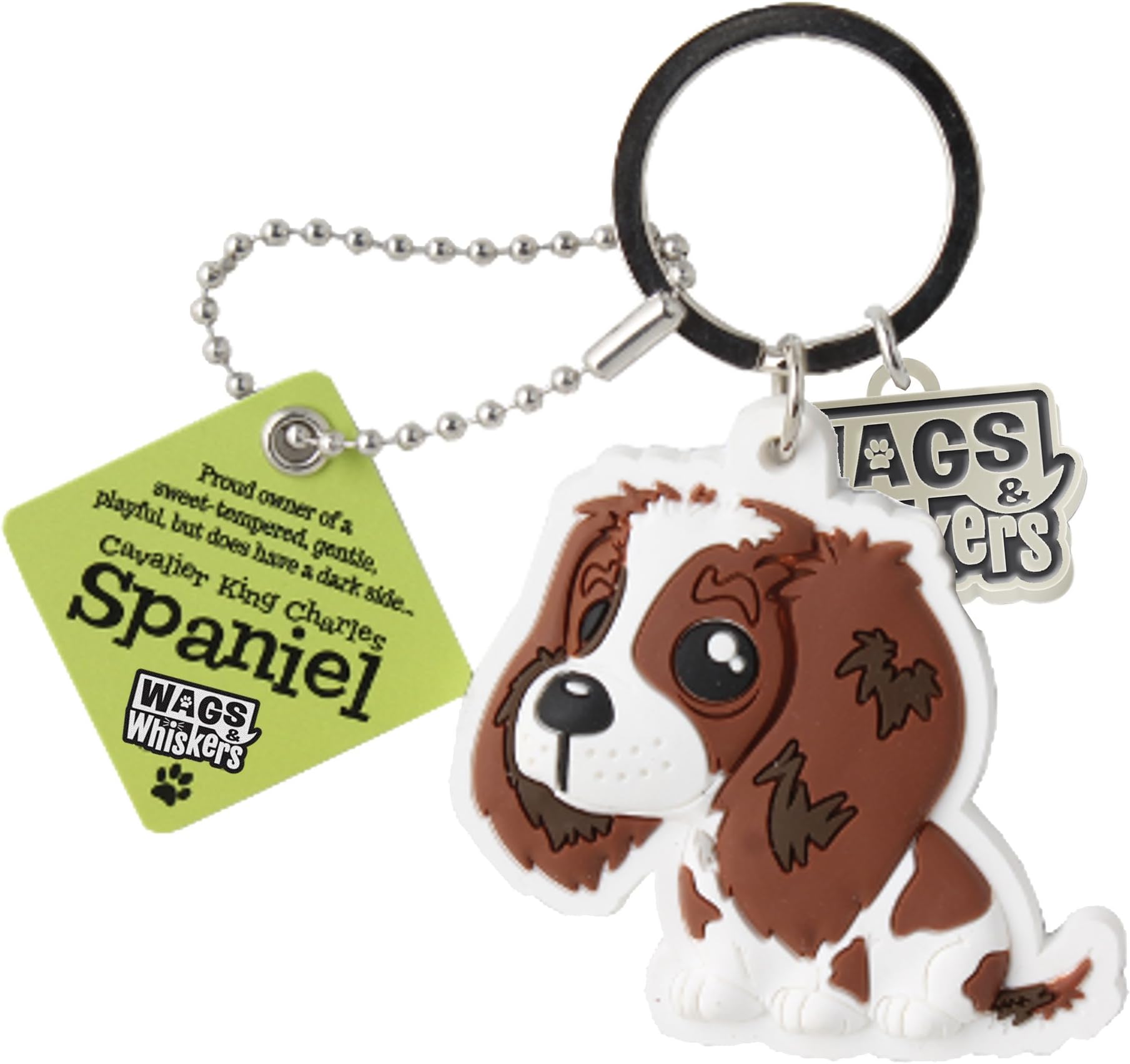 Wags and Whiskers Cavalier King Charles Spaniel Key Chain, 4 x 2, (Model: 886767110493)