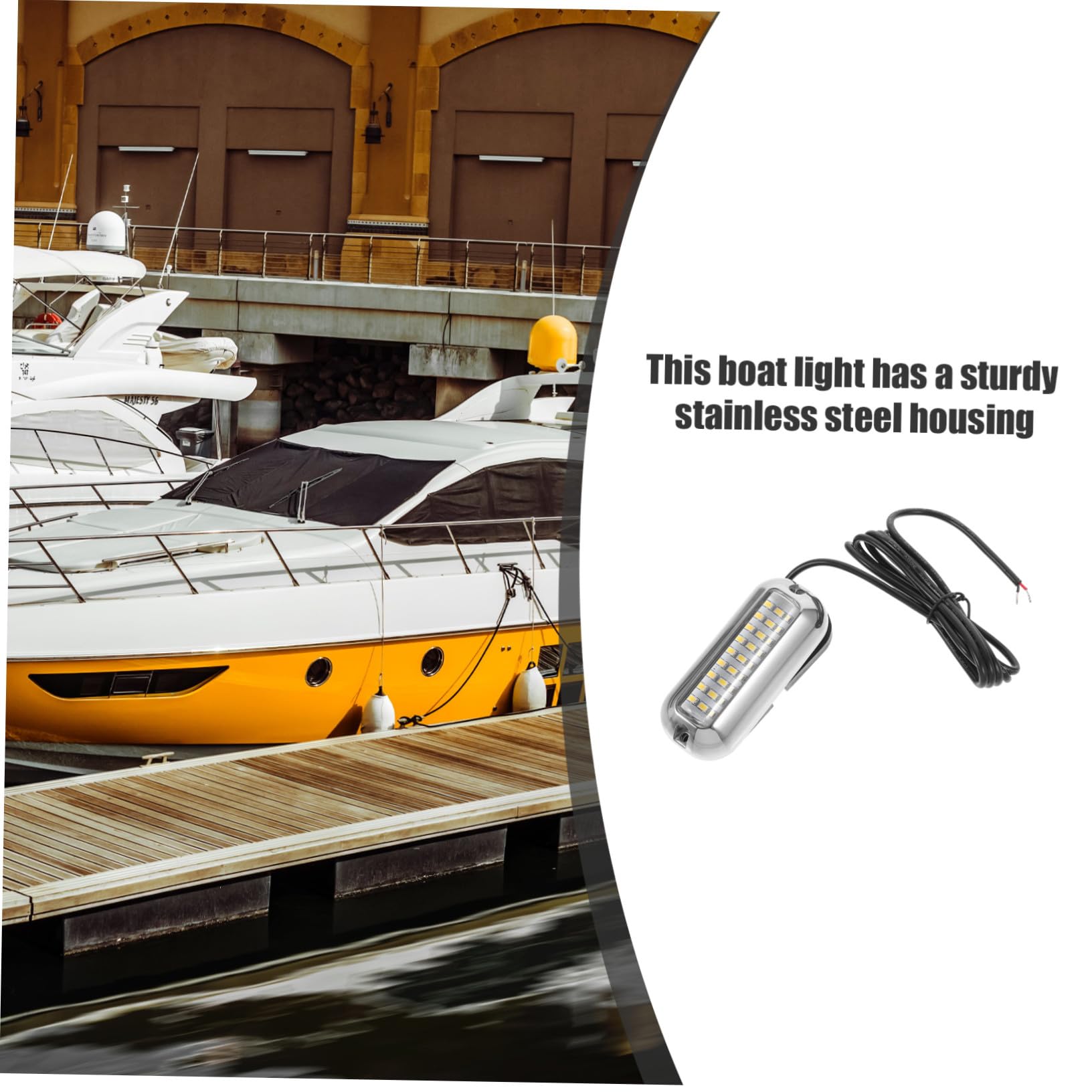 LED Subacquee Impermeabili per Barche con LED Illuminazione Ampia e Resistente Agli Urti per Yacht e Imbarcazioni Nautiche