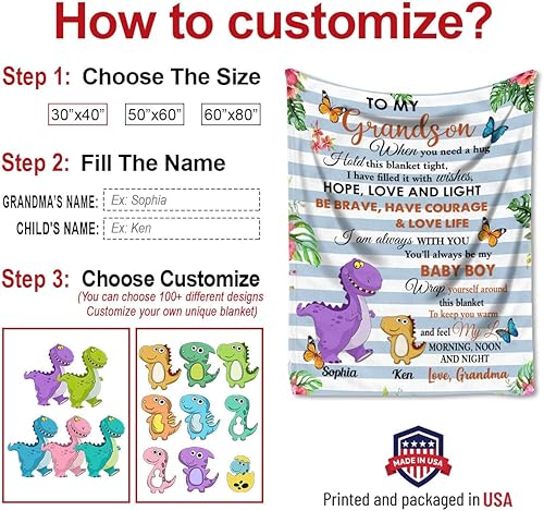 Miniatura 9 de GERBERA STORY Mantas personalizadas para bebé manta de forro polar manta de forro polar con foto manta única para bebé manta de dinosaurio regalos