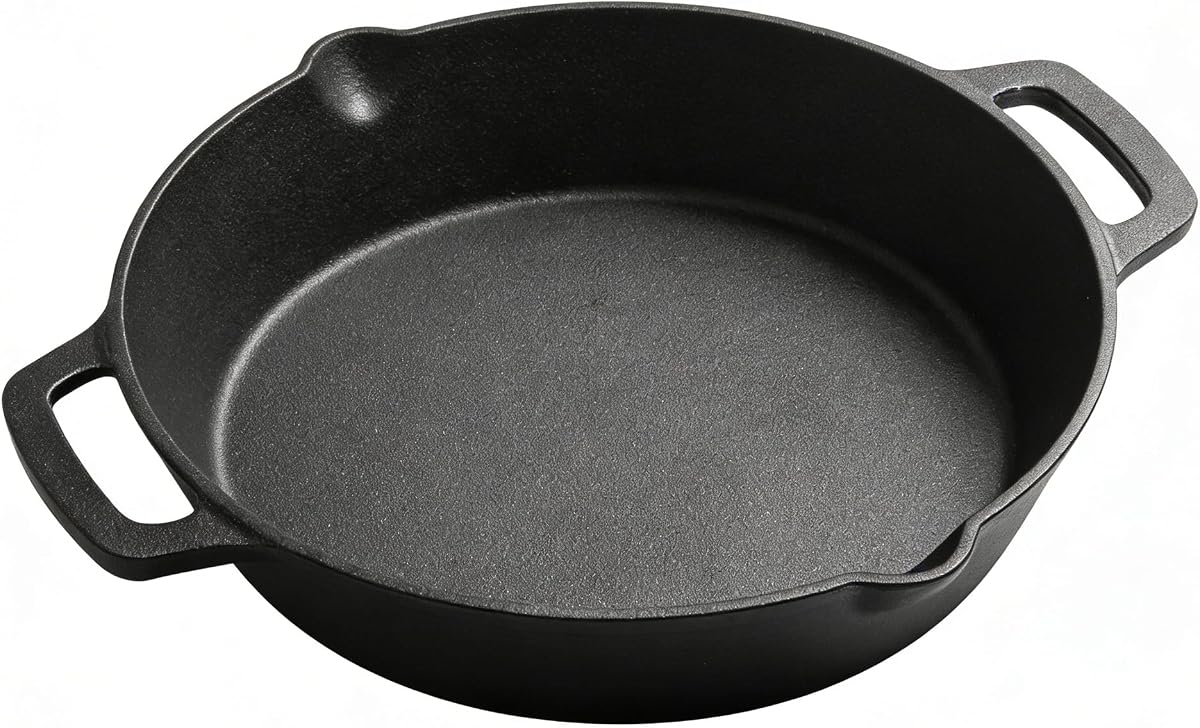 Cast Iron Dual Handle Pan, Cast Iron Frying Pan (10 inch)