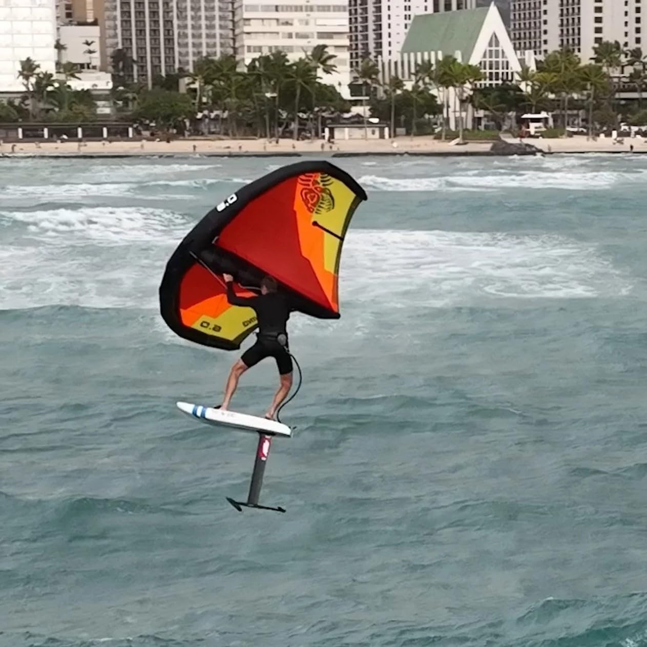 Blue Planet Shock Cord Zero Drag Leash for Wing Foiling, Keeps Board/foil Far Away from Body & Wing When Used with Retracting Leash Floating Shock Cord for Quick Release, Retracting Leash Not Included