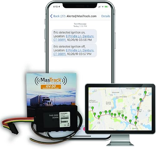 MasTrack Rastreador GPS en tiempo real con cable para vehículo  El dispositivo rastreador de coche incluye 12 meses de servicio premium