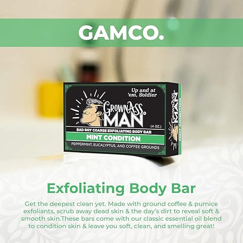 Miniatura 5 de Grown Ass Man Co Barras Corporales Mint Condition Exfoliante Grueso 6-Pack