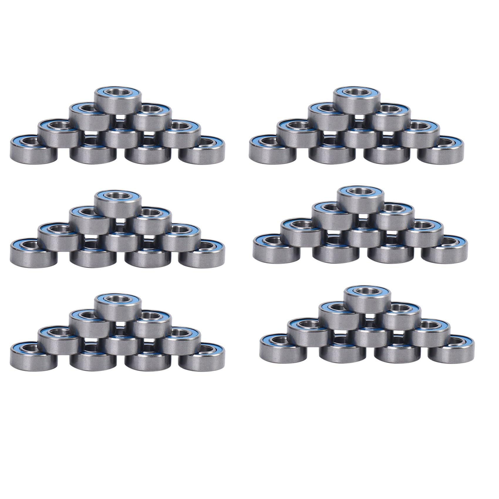 Jnchdghwa Silver 60Pcs Mr115 Ball Bearings 5X11x4mm For Slash Stampede Wheel