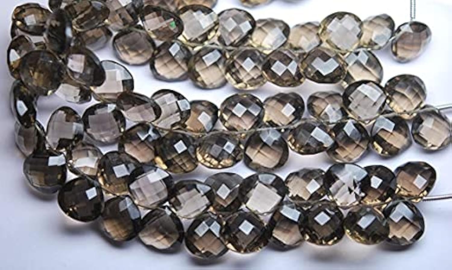Quartz fumé facetté en cœur LKBEADS pour sublimer vos bijoux bohèmes