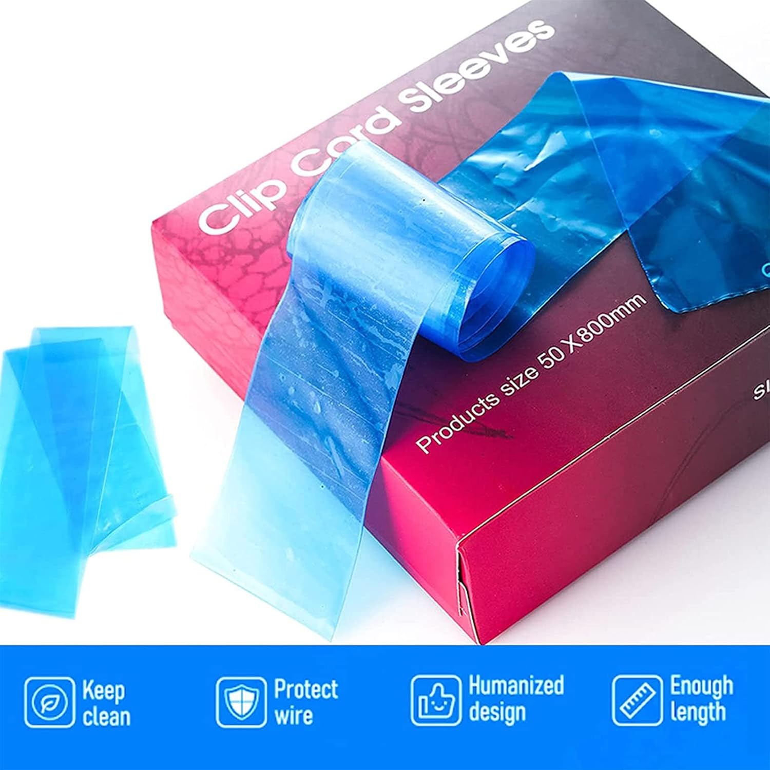 Tattoo Clip Cord Covers - 125PCS Clip Cord Covers Tattoo Clip Cord Sleeves Tattoo Clip Cord Bags Disposable Tattoo Machine Bags for Tattoo Supplies Tattoo Accessories(Blue)