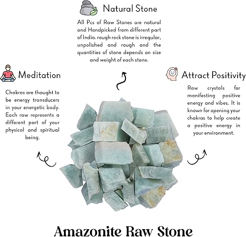 Miniatura 3 de Cristal de amazonita, piedras en bruto y cristales a granel, vaso de roca - rocas pulidas - Cristales crudos - Piedras - Rocas para volar -