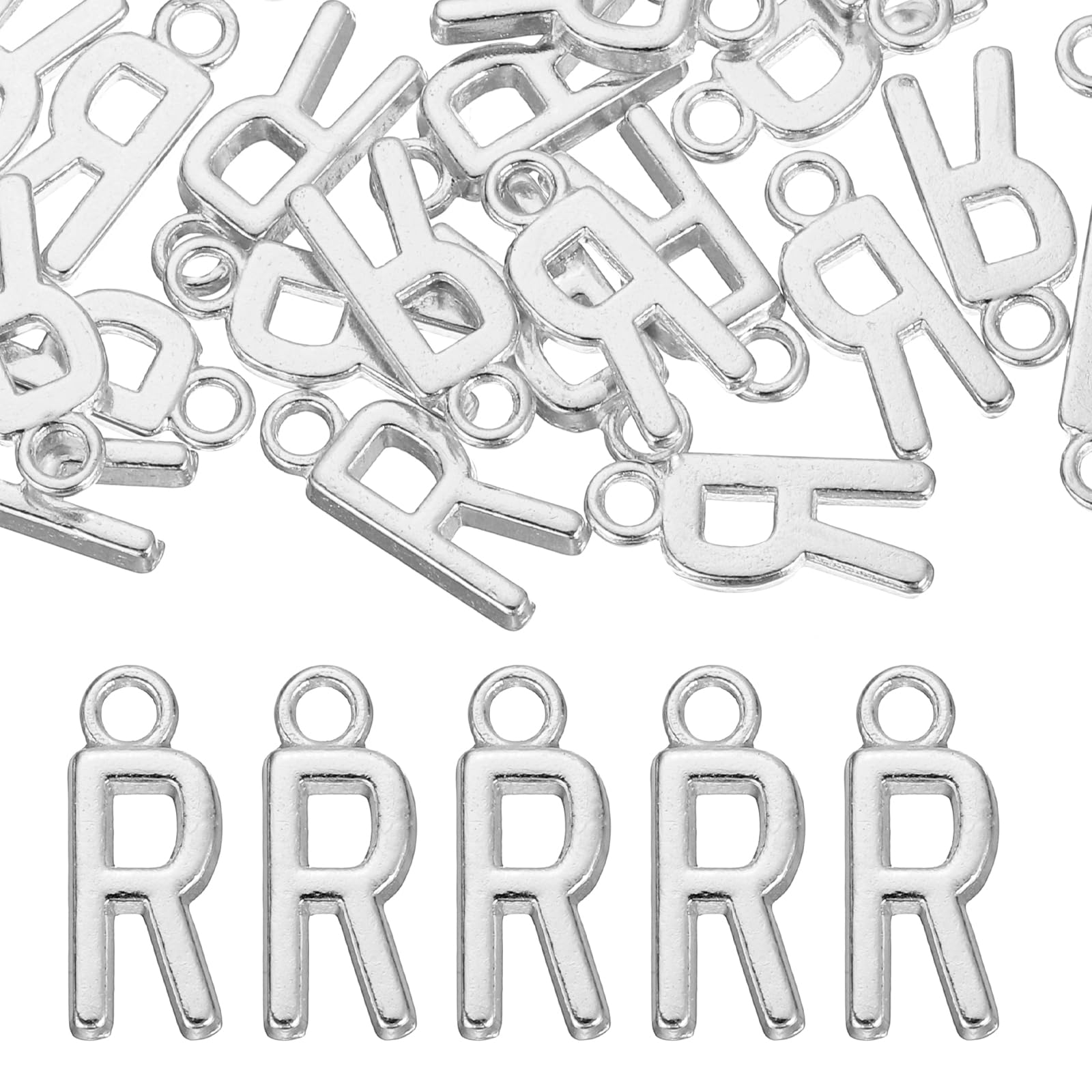 uxcell Letter Charm, Alloy Letter Initial Alphabet Charm for DIY Crafts Jewelry Making Bracelet Earrings Necklace
