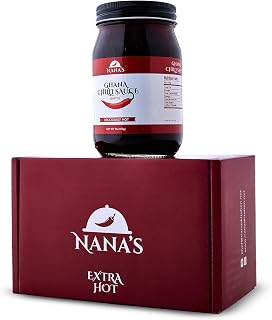 Nana Shito Ghana Chili Sauce - Shito Made with Fresh Chili, Shrimp & Spices, Adds Heat & Flavor to Any Dish, Traditional Ghana Recipe, Resealable Jar, Dip, Easy to Use & Store, African Hot Sauce, Extra Hot