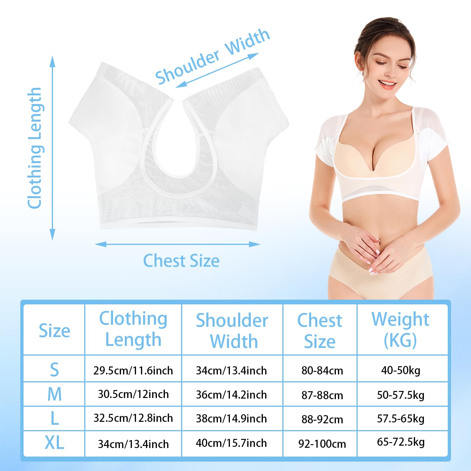 3 Unidades de Chaleco para el Sudor de Las Axilas Chaleco Transpirable para el Sudor de Las Axilas Camiseta Interior Que Absorbe el Sudor de Las Axilas Reutilizable y Lavable para Mujer