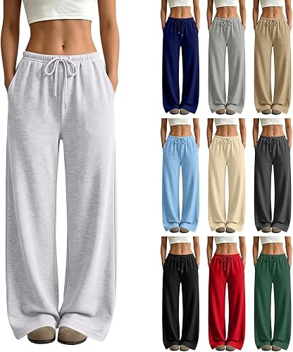 50% off promo code for SHAOBGE Womens Wide Leg Sweatpants Y2K Low Rise Baggy Cute Pants on Amazon