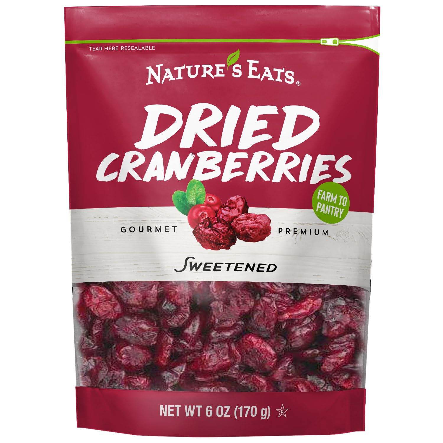 Nature's Eats Dried Cranberries 6oz