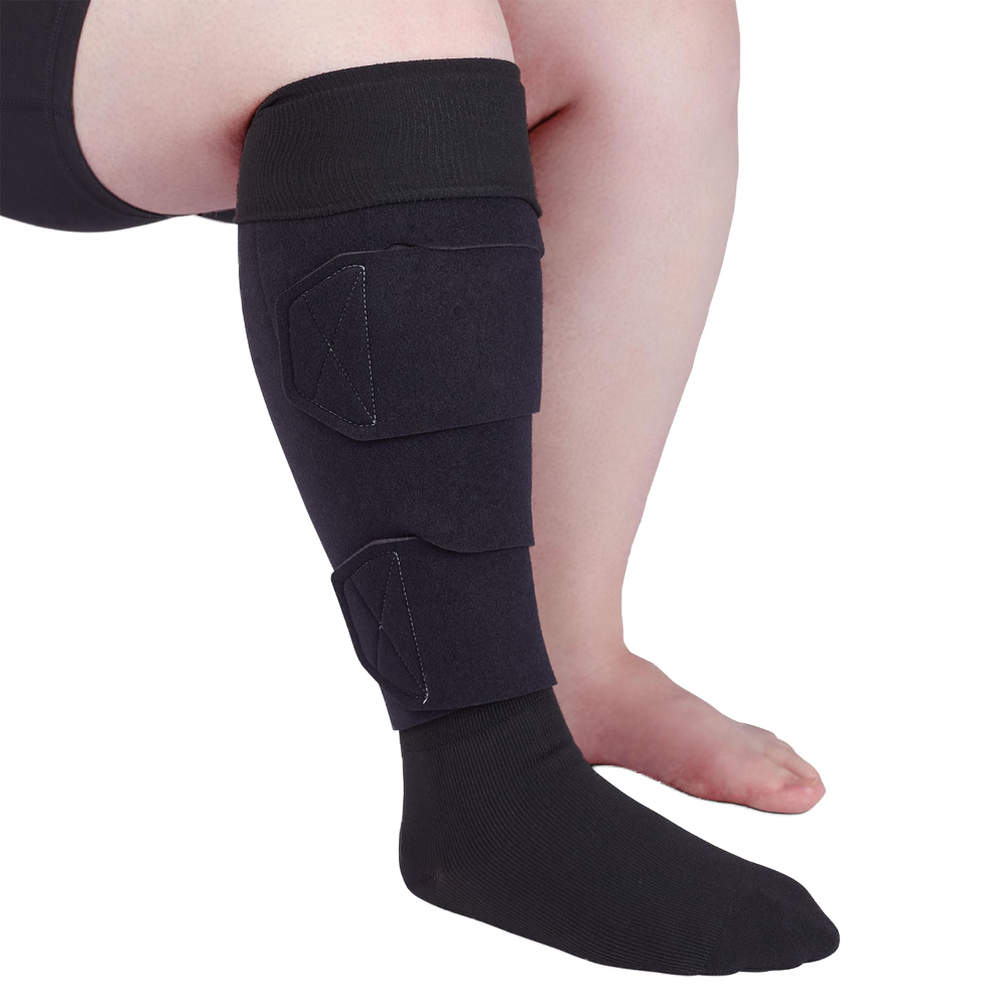 CircAid Juxtalite HD Lower Leg System – Easy to Use Adjustable Compression Wrap Garment for Men & Women, Leg Circulation for Support, Flexible Hood &