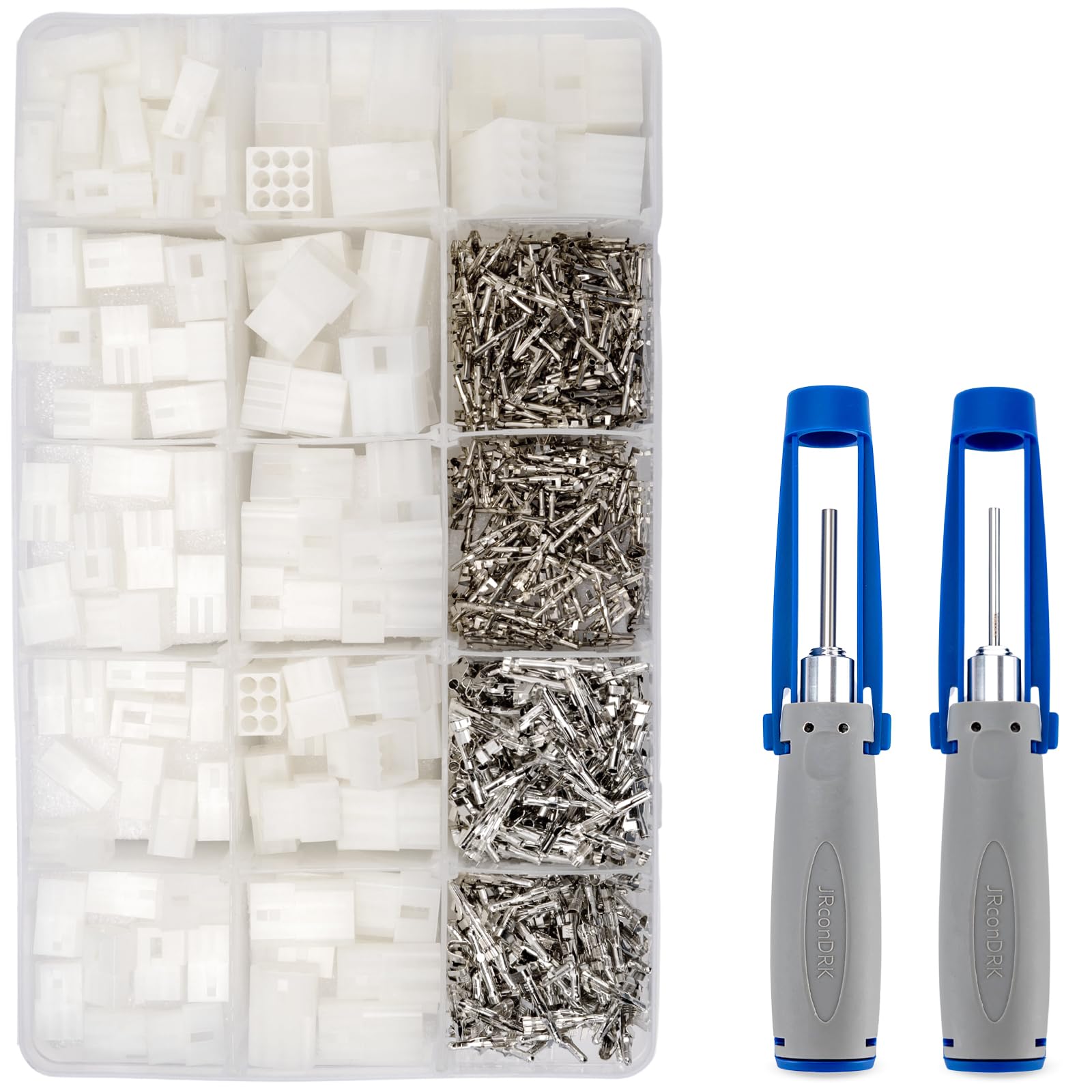 JRready ST6478 Pin Connectors Kit 678PCS 2 3 4 6 9 12 Pin Housing 062” and 093”Series Crimp Terminal Molex Connector 14-24AWG Male Female Pins with