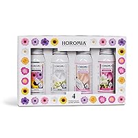 HOROMIA Box Regalo da 4 Profumi per Bucato 50ml - Profuma Bucato per Lavatrice e Asciugatrice