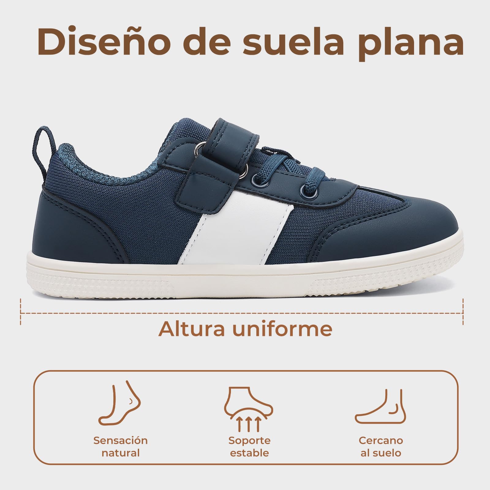 SAGUARO Zapatillas Barefoot Casual Niños Calzado Respetuoso con Suela Plana y Puntera Ancha,Gr.25-35