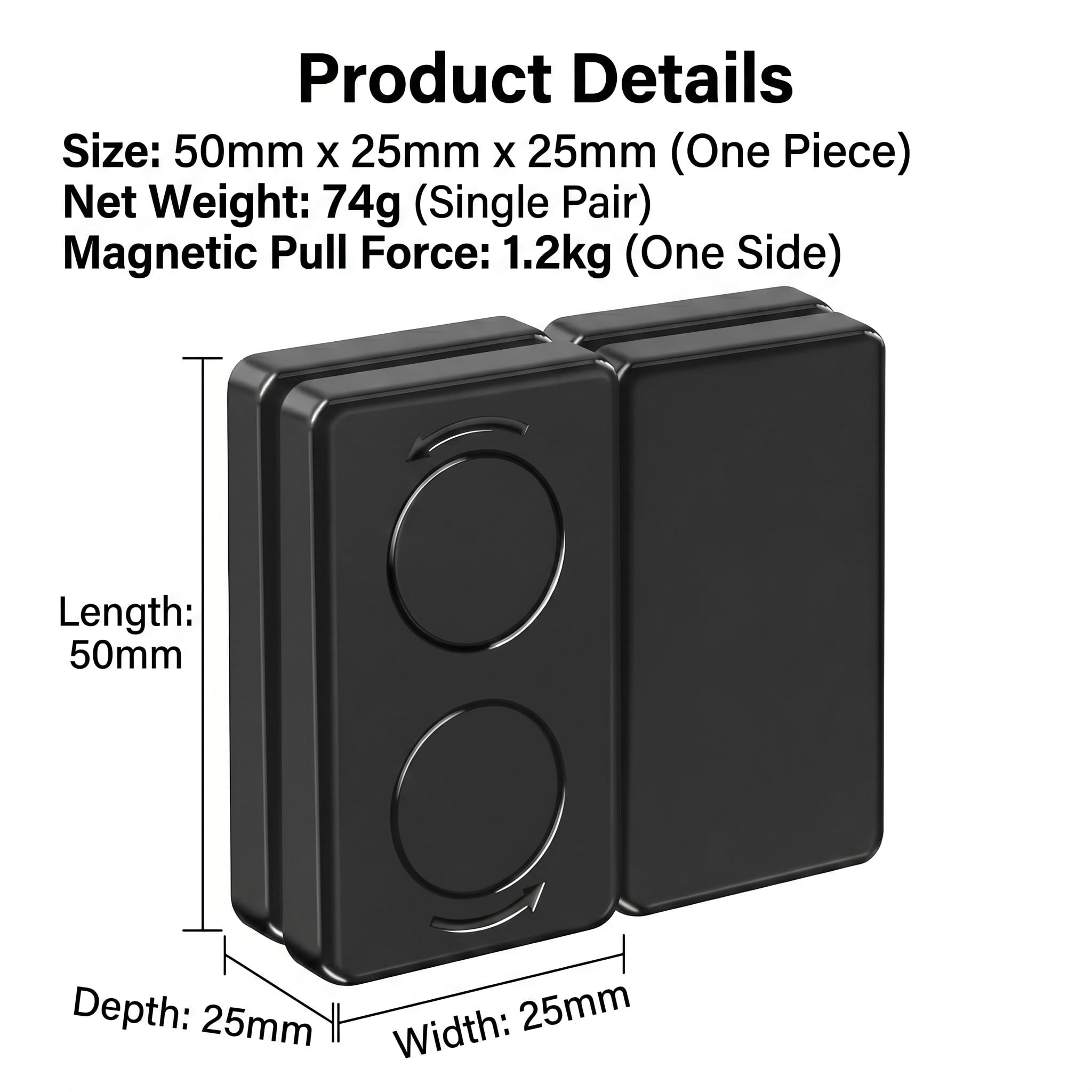 10 Paia Pesi Magnetici per Tende, 20 Pezzi Pesi per Tende Doccia a Coppia, Magneti per Tende Impermeabili per Tende da Esterno, Tovaglia, Gazebo, Antivento