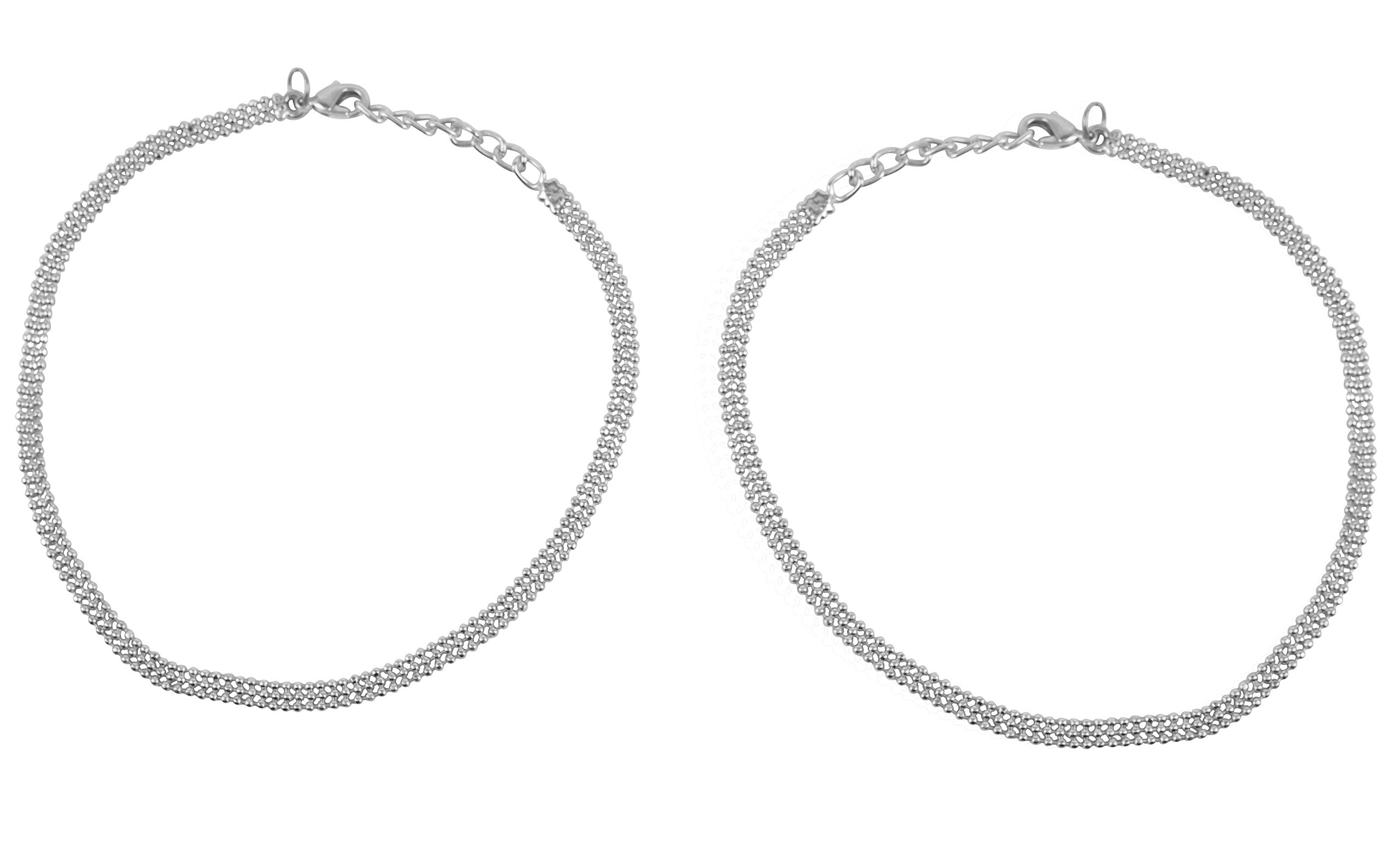 Indian Bollywood jewelry for feet designer Wedding Payal Paazeb Anklets Toe Rings rhinestone crystal in Gold And Silver Tone For Women.